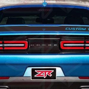 Custom Text  Spoiler Blackout Decal Fits 2015-2024 Dodge Challenger