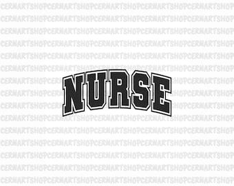 Varsity Nurse SVG, Nurse Appreciation PNG (Digital Download)