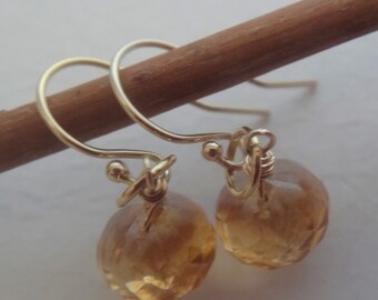 Gemstone earrings yellow gemstone earrings citrine earrings citrine dangle earrings citrine drop earrings citrine gold earrings handmade