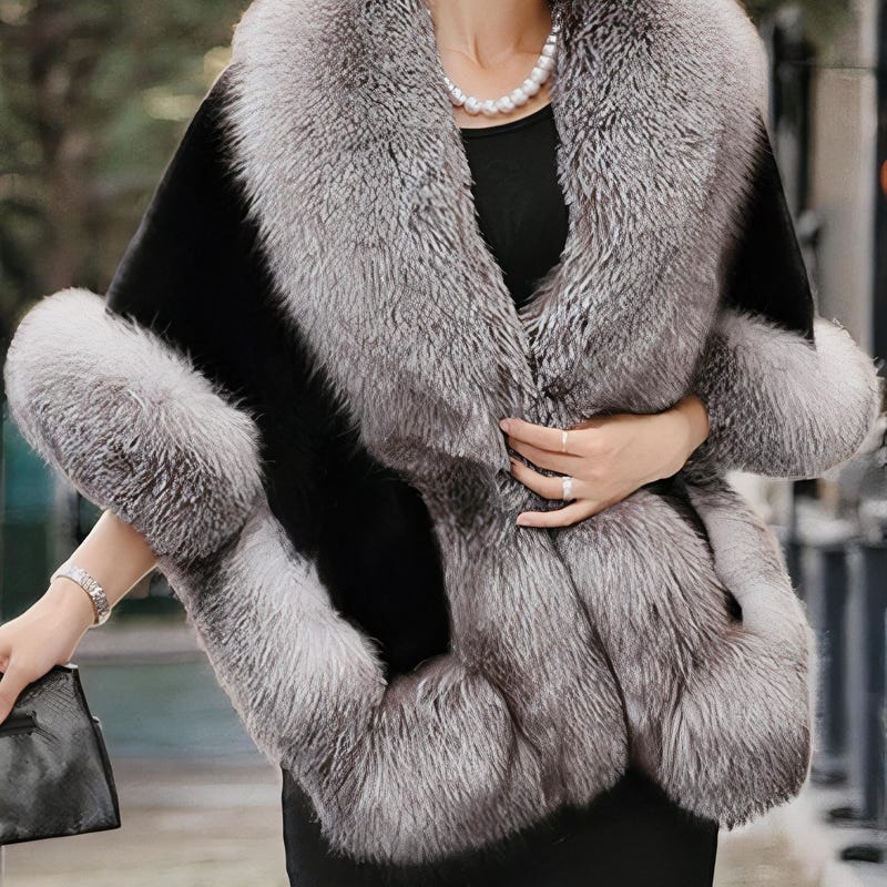 faux fur coat shawl