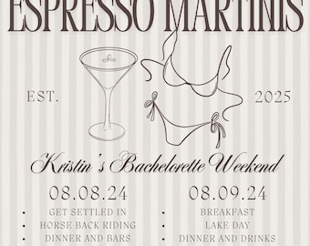 Itinerario de despedida de soltera: Bikinis y martinis espresso