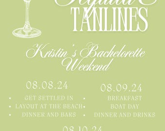 Itinerario de despedida de soltera Tequila & Tanlines