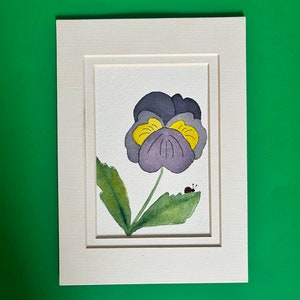 Flower, flower original watercolor painting, violet painting, violet, violet painting, violet watercolor, flower wall art, flower wall decor