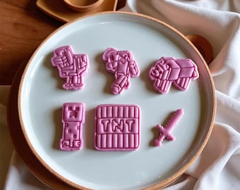 Cookie Cutters: Gamer Party Theme, Food-Safe PLA