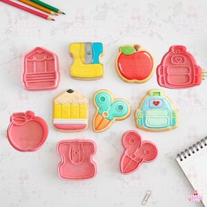 Back to School Cookie Cutters | ABC, Bus, Pencils Set | Teacher Decorating Supplies