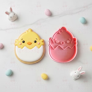 Easter Chick Cookie Cutter | Hatching Egg, 3D Printed