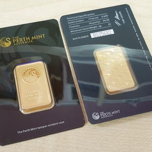 Perth Mint Bar 20g Gold Plated / Gold Bar Plated