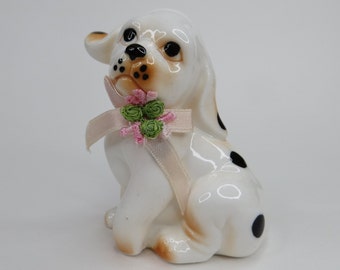 Vintage Spotted Puppy Dog Figurine