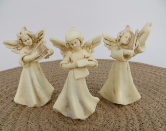 Vintage Set of Angel Christmas Tree Ornaments Made in Italy