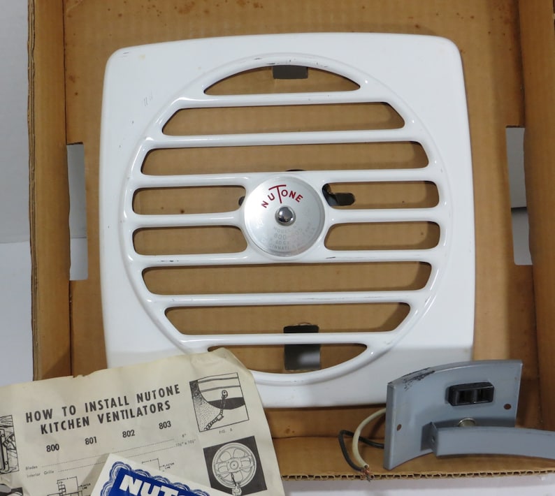 Vintage 1950s Kitchen Exhaust Fan Nutone 8 Inch Wall Vent Old Etsy