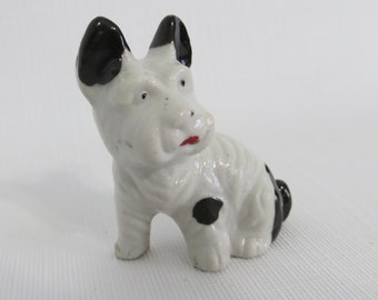 Vintage Schnauzer Terrier Dog Porcelain Figurine