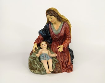 Large Porcelain Virgin Mary & Jesus Nativity Figure O'Well Grandeur Noel Collection 7 in Replacement