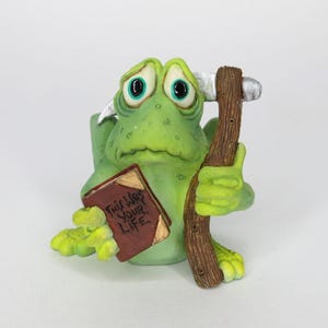 Vintage Sprogz Reaper Frog Figurine This Was Your Life Munro Holland Studio Craft