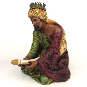 Large Porcelain King Nativity Figure O'Well Grandeur Noel Collection 7 in Replacement Wiseman image 6