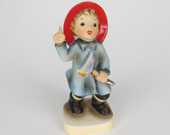 Vintage Porcelain George Lefton Figurine Little Boy Fireman 050 1957