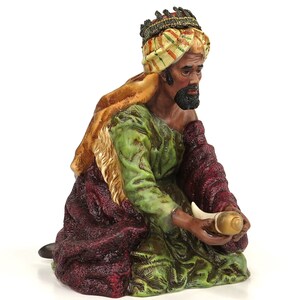 Large Porcelain King Nativity Figure O'Well Grandeur Noel Collection 7 in Replacement Wiseman image 2