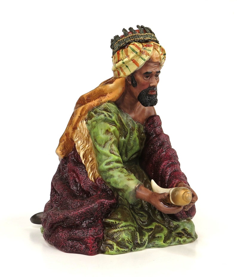 Large Porcelain King Nativity Figure O'Well Grandeur Noel Collection 7 in Replacement Wiseman image 2