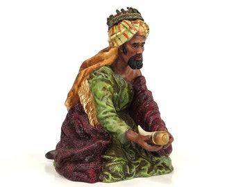 Large Porcelain King Nativity Figure O'Well Grandeur Noel Collection 7 in Replacement Wiseman