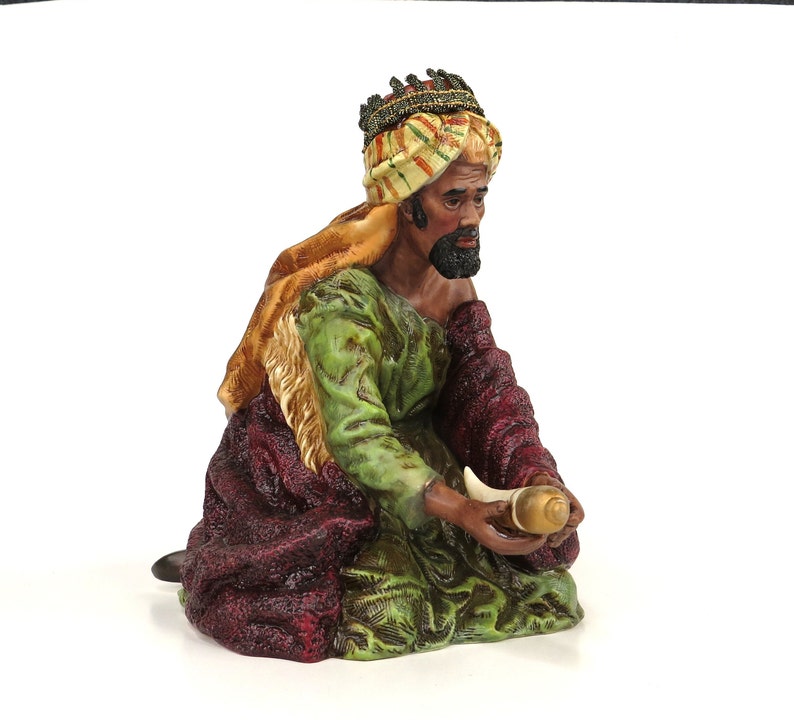 Large Porcelain King Nativity Figure O'Well Grandeur Noel Collection 7 in Replacement Wiseman image 1