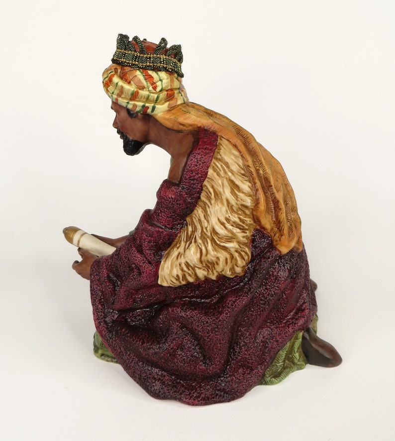 Large Porcelain King Nativity Figure O'Well Grandeur Noel Collection 7 in Replacement Wiseman image 4