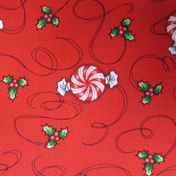 Christmas Sewing Fabric Bazoople Holiday Holly N Peppermint Vicki Schreiner Springs Creative 2010