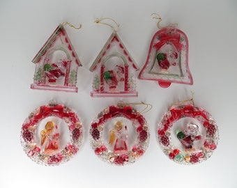 Vintage Lot of Bradley Christmas Tree Ornaments