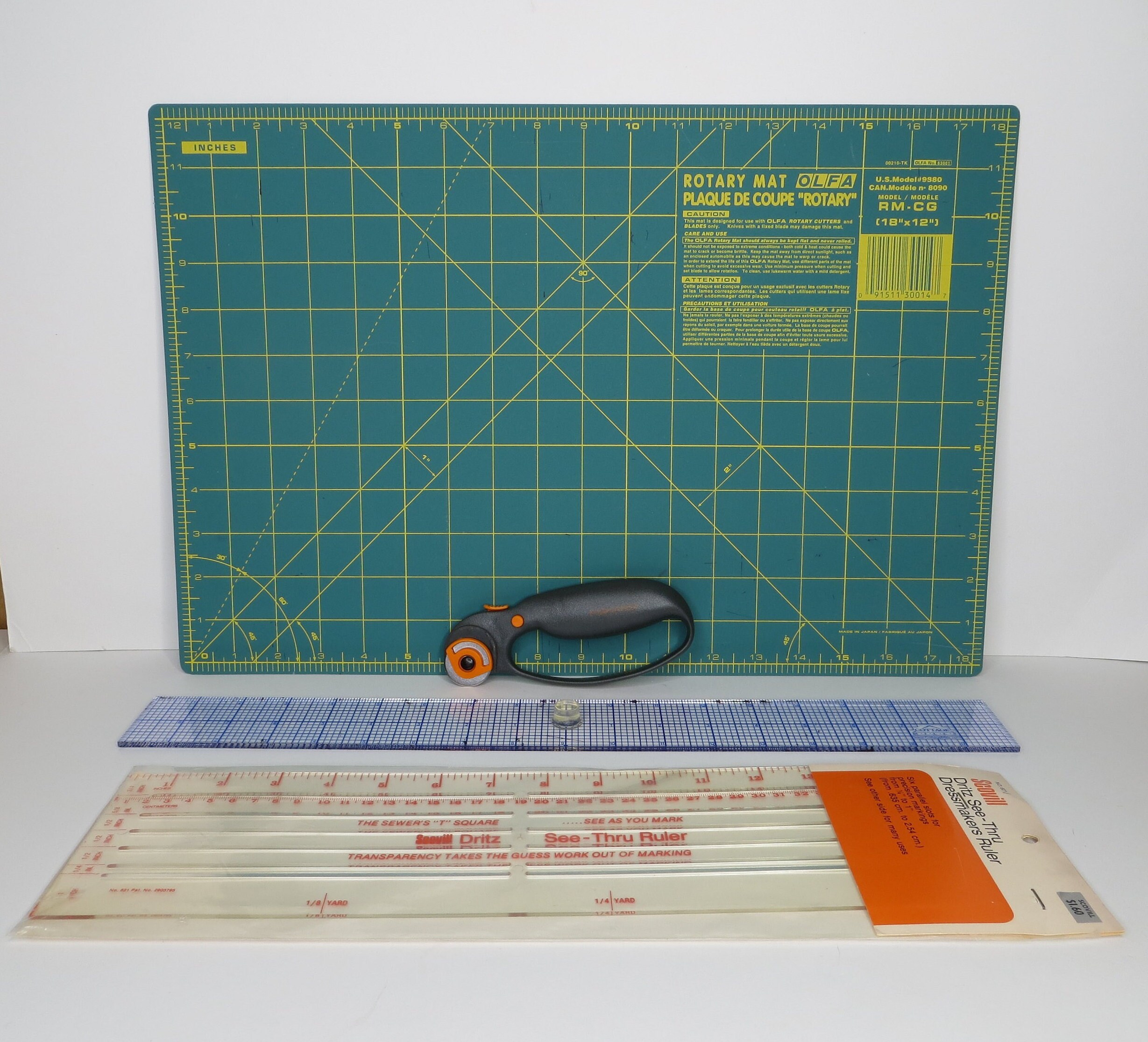 Rotary Cutter Tool Kit Fabric Sewing Cutter Set Round Cutter Sewing Cloth  Guiding Cutting Machine Patchwork Ruler,precision 