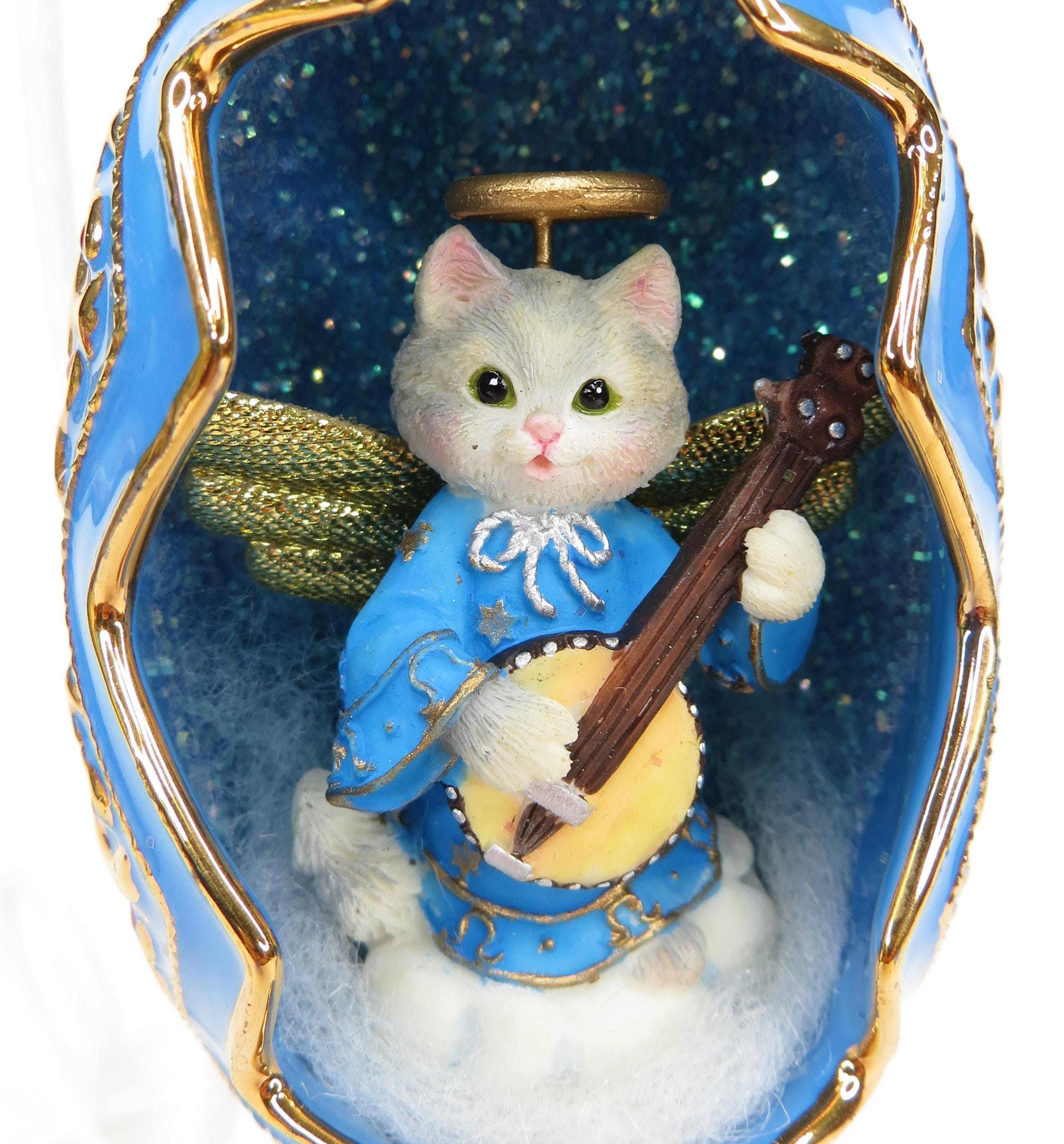 Bradford Editions Purr-fect Harmony Cat Angel Egg Christmas Bradford Editions Purr-fect Harmony Cat Angel Egg Christmas