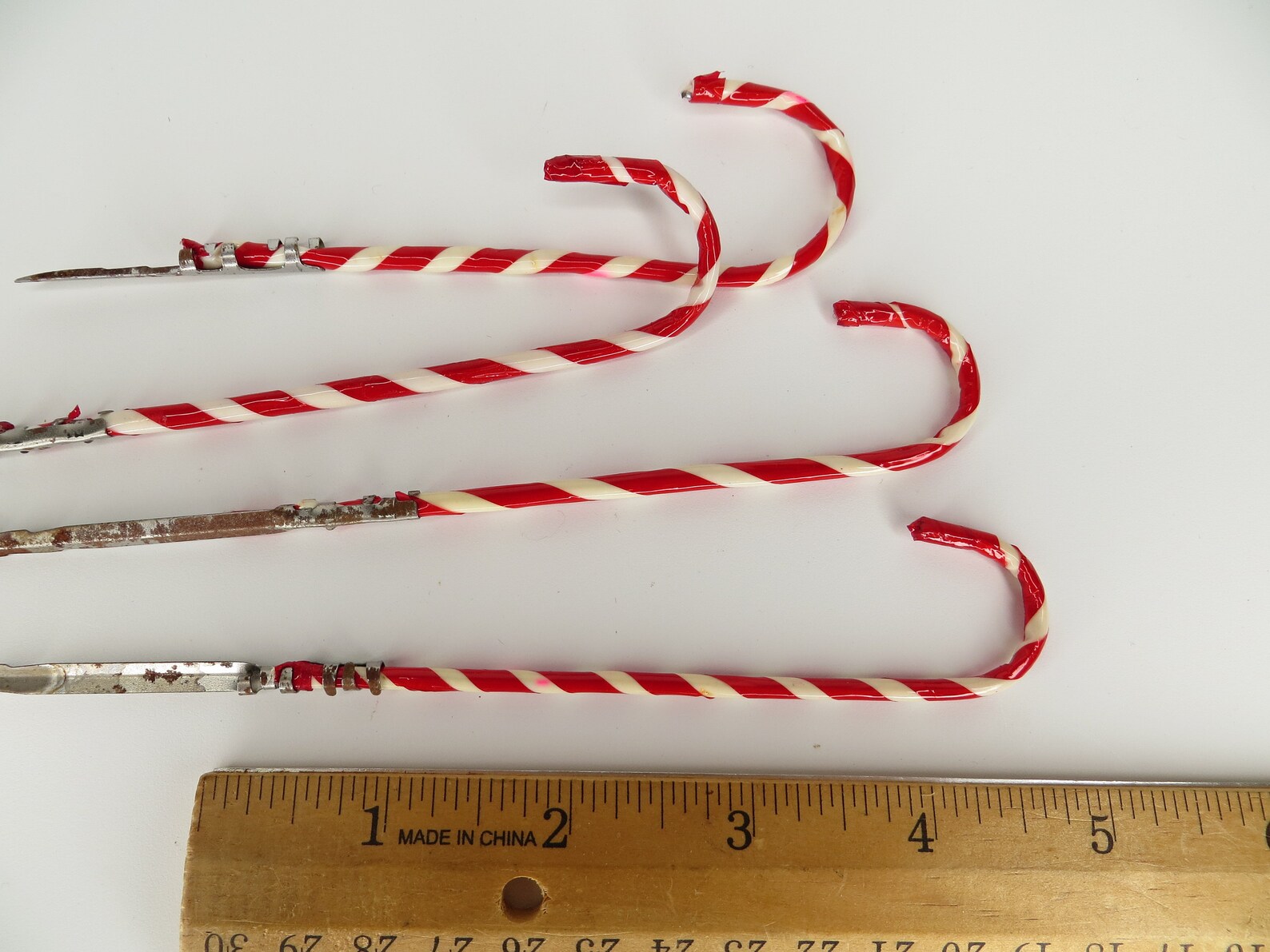4 Vintage Candy Cane Floral Picks for Flower Center Piece Etsy