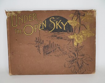 1890 Under the Open Sky Antique Book of Poetry  T. W. Williams
