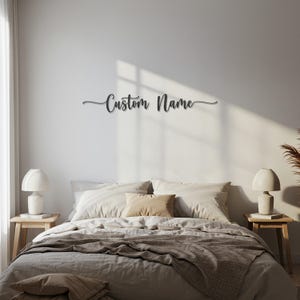 Custom Name Metal Wall Art: Personalized Script Sign, Elegant Home Decor