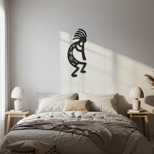 Kokopelli Metal Wall Art: Southwestern Flute Player Decor