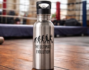 Boxing Water Bottle 20oz | Stainless Steel Gym Bottle | Boxer Gift for Him | Boxing Lover Accessories | Boxing Tumbler | Sports Bottle Gift