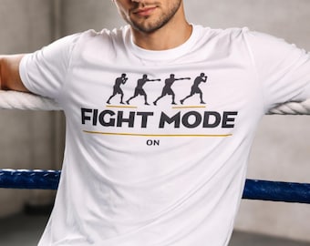Boxing Shirt for Men, Fight Mode On Tee, Gift for Boxer, Boxing Gift for Him, Boxer Birthday Shirt, Combat Sports Tee, Boxer Boyfriend