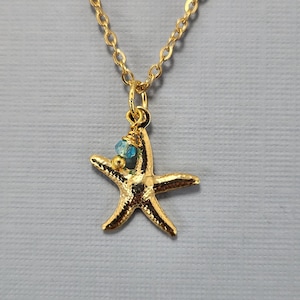 Starfish Necklace Star Fish Charm Necklace Dainty Starfish Necklace Starfish Minimalist Necklace Gold Star Fish Necklace