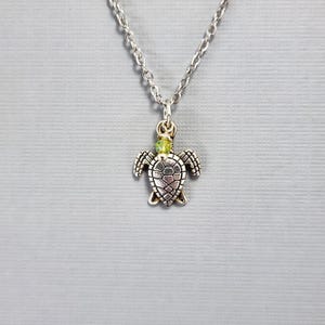 Sea Turtle Necklace Sea Turtle Charm Necklace Dainty Sea Turtle Necklace Sea Turtle Minimalist Necklace Silver Sea Turtle Necklace