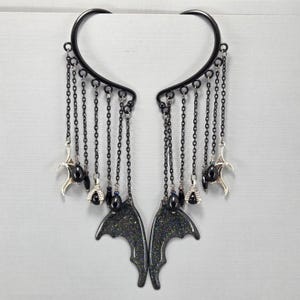 Ohrmanschetten, Ohr gewickelt, Drachenflügel Cuff, lange Ohrhänger, Drachenklauen, Gothic, Drachen, Ohrschmuck, kein Piercing, Paar oder Einzeln