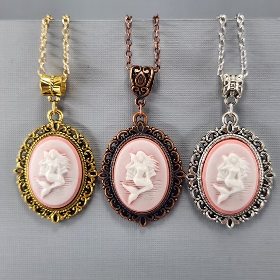 Mermaid 2024 cameo necklace