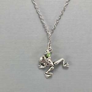 Frog Necklace Frog Charm Necklace Cute Frog Necklace Minimalist Necklace