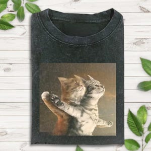 Vintage Wacky Cat Shirt, Funny Cat Couple Shirt, Cute Cat Shirt, Meme Cat Shirt, 90s Style Tee, Cat Lover Gift, Gen Z Shirt, Stupid Gift