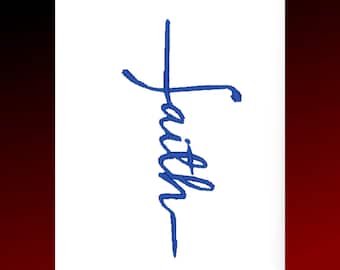 Faith Cross Digital Download Machine Embroidery many formats available