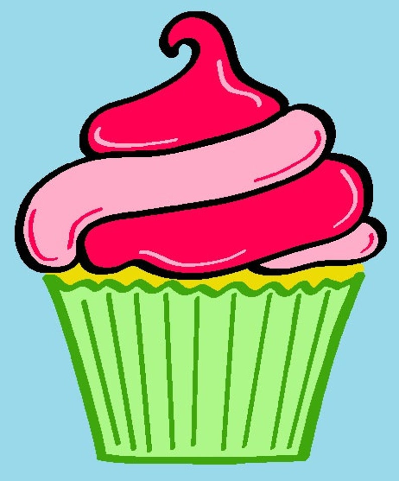 Pink cupcake jessecmault file  etsy