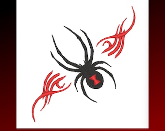 Black Widow Spider 1 4X4 Digital Machine Embroidery Download Many formats available