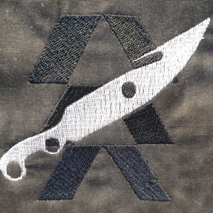 Embroidery Machine Digital Download, Destiny Chevron with Knife Embroidery File