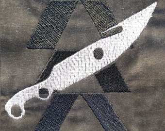 Embroidery Machine Digital Download, Destiny Chevron with Knife Embroidery File
