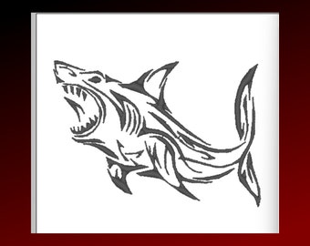 Embroidery Machine Digital Download, Shark 1 Digital Machine Embroidery Download many formats available