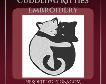Embroidery Machine Digital Download, Yin Yang Cats Digital Download Machine Embroidery many formats
