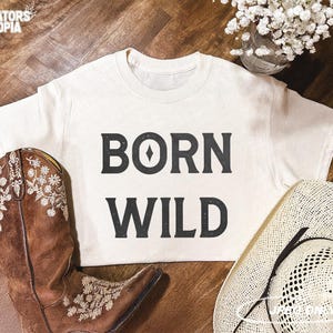 Born Wild Cowgirl Rodeo Horse Western Black PNG | Wild West Sublimations | Vintage Western Quotes File | Western Girl Design | Rodeo PNG