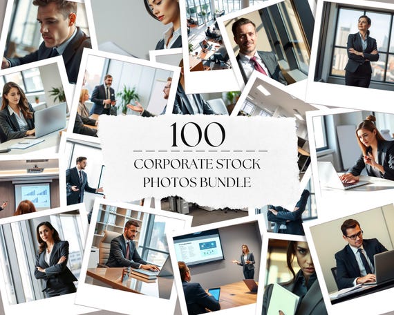 100 Business & Office Stock Photos AI-Generated | Professionals, Meetings, Paperwork, Corporate Work