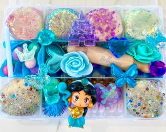Princess Jasmine Play Dough Sensory Kit: Organic, Non-Toxic Dough, Kids Birthday Gift